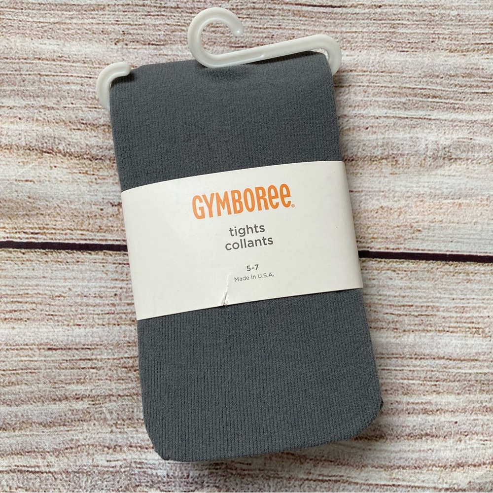 Gymboree Ribbed Tights NWT Girls 5-7 Gray